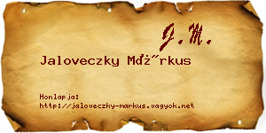Jaloveczky Márkus névjegykártya